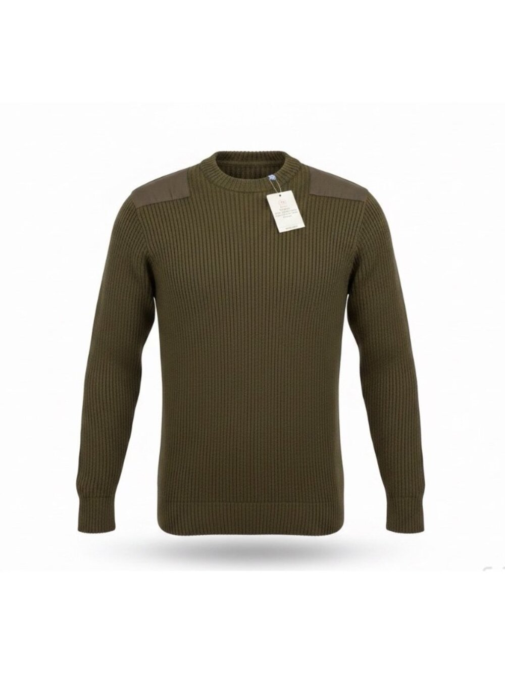 Rothco Mens Earth Brown Commando Sweater Ribbed Knit Durable Size L